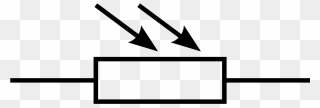 Light-dependent Resistor Schematic Symbol - Light Dependent Resistor Symbol Clipart