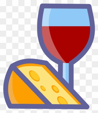 Vino E Formaggio - Transparent Wine And Cheese Clipart - Png Download