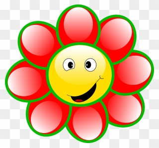 Smiley Flower Face - Smiley Flower Clipart