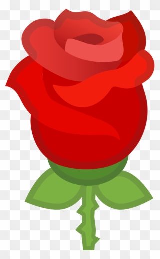 Red,rose,cartoon,clip Art,illustration,rose Roses,rose - Emoji Rosa - Png Download
