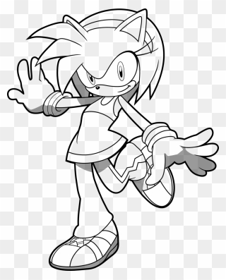 Amy Rose Lineart By Jackspade2012 On Clipart Library - Amy Rose Lineart - Png Download