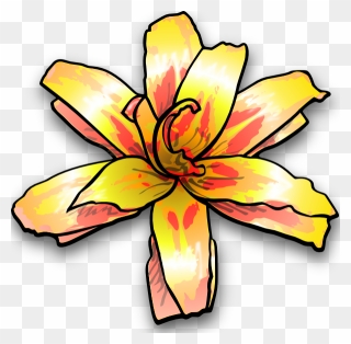 Yellow Flower Svg Clip Arts - Yellow Flower Clip Art - Png Download