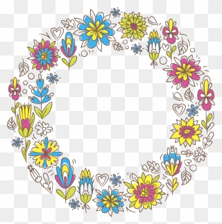 #doodles #doodleflowers #flowers #vinesandleaves #flowerwreath - Vector Mexican Clipart