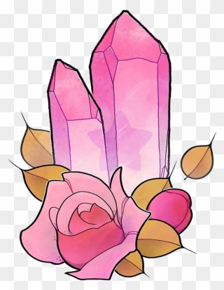 Rose Quartz Crystal - Rose Quartz Crystal Art Clipart
