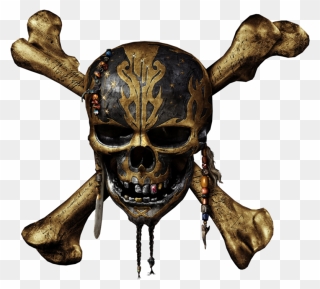 Transparent Pirates Of The Caribbean Clipart - Pirate Skull Png Transparent