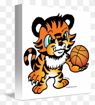 Tiger Basketball Sayings Clipart Image Freeuse Tiger - Tiger With Soccer Ball - Png Download