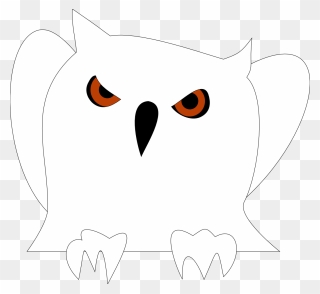 Disappointed Owl Black White Line Art - Clip Art - Png Download