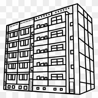 Apartment Buildings Clipartshare - Apartment Clipart Black And White - Png Download