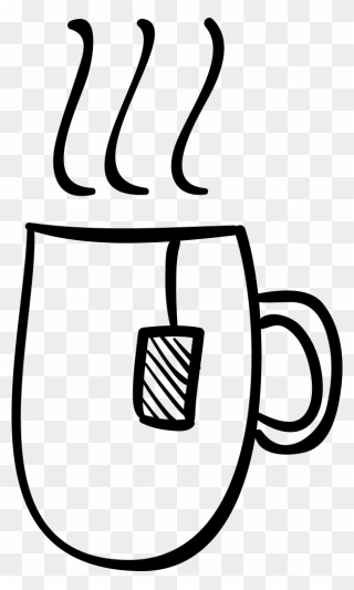 Hot Tea Cup Hand Drawn Outline - Cup Of Tea Mug Drawing Clipart