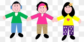Children Holding Hands Clipart - Clip Art - Png Download