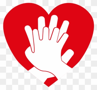 Hands Around Heart Clipart Vector Black And White Download - Png Download