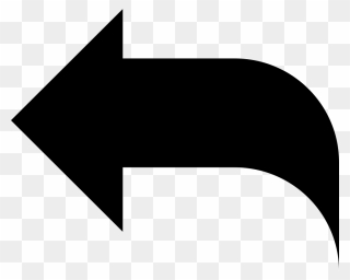 Arrow Symbol, Reply Black Left Arrow Interface Symbol - Black Left Arrow Png Clipart