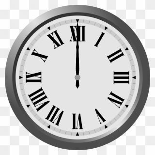 School Clock Clipart Jpg Transparent Library Clock - 12 O Clock Time - Png Download