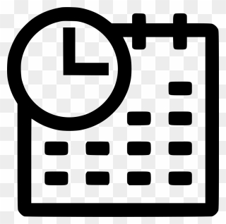Date And Time Clock - Date And Time Icon Png Clipart