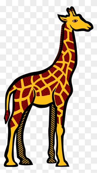 Giraffe Clipart - Coloured Picture Of Giraffe - Png Download