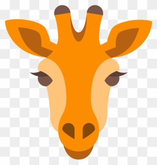 Vector Giraffe Head - Giraffe Head Clipart - Png Download