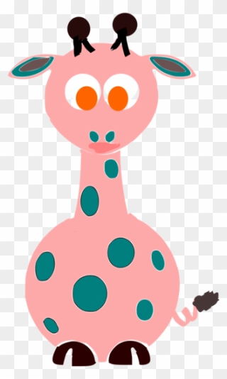 Giraffidae,pink,neck - Cartoon Clipart