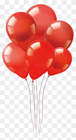Vector Hand-painted Red Balloon Png Download - Transparent Red Balloons Png Clipart