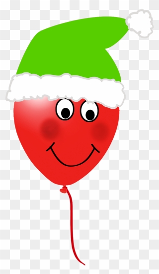 Christmas Elf Balloon - Smiley Clipart