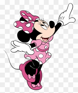 Transparent Pointing Clipart - Minnie And Mickey Mouse Pointing - Png Download