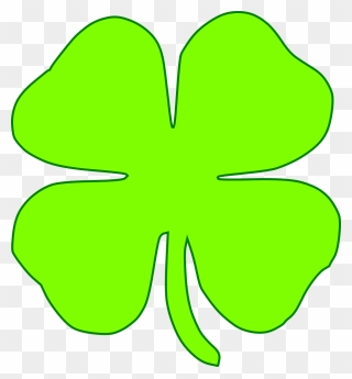Shamrock Four Leaves Free Photo - Clipart Of Shamrock Green - Png Download