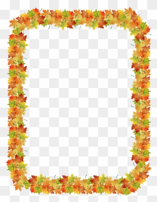 Transparent Fall Theme Clip Art - Transparent Background Thanksgiving Border - Png Download