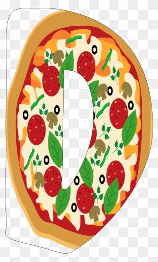 Transparent Pizza Toppings Clip Art - Alfabeto De Pizza - Png Download