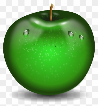 Green Apple Svg Clip Arts - Real Green Apple Fruits - Png Download