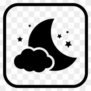 Transparent Moon Clip Art Black And White - Moon And Stars Clipart Png