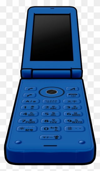 Blue Cellphone Clipart - Feature Phone - Png Download