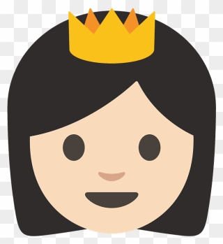 Princess Emoji Clipart - Android Woman Emoji - Png Download