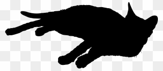 Black Cat Whiskers Silhouette Sticker - Black Cat Clipart