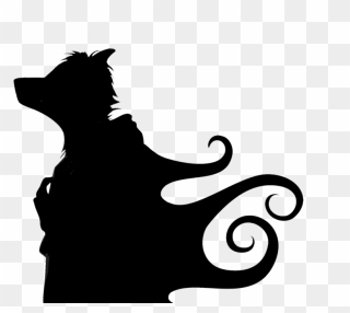 Falling Cat Clipart - Furry Silhouette - Png Download