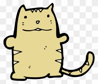 Cat Whiskers Cartoon Clip Art - Fat Cat Cartoon - Png Download