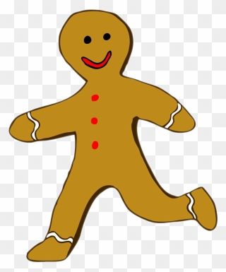 Running Gingerbread Man Png High-quality Image Clipart