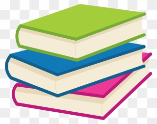 Textbook Reading Clip Art - Clip Art Stacked Books - Png Download