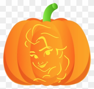 Jack O" Lantern Elsa Minnie Mouse Pumpkin Stencil - Elsa Jack O Lantern Clipart