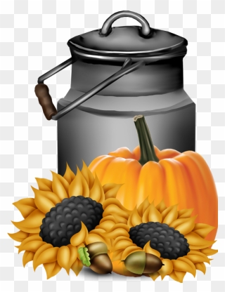 Fall Sunflower Clip Art - Png Download
