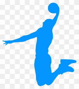Silhouette Basket 05 - Basketball Players Clipart Blue - Png Download