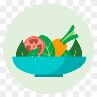 Meal Clipart Salad - Plate Of Fruits And Vegetables Cartoon - Png Download