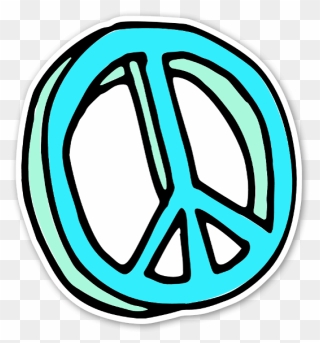 Handdrawn Peace Sign Sticker, Put Is On A Car Or A - Hand Drawn Peace Sign Png Clipart
