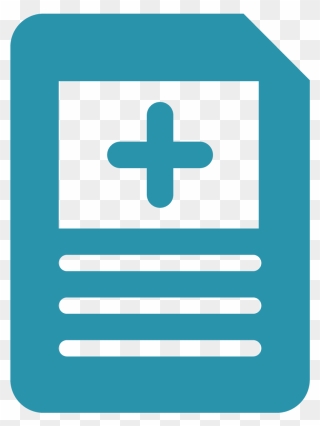 Blue File With Plus Sign Icon - Cross Clipart