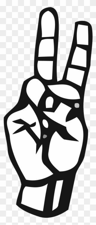 Transparent Peace Sign Hand Png Clipart