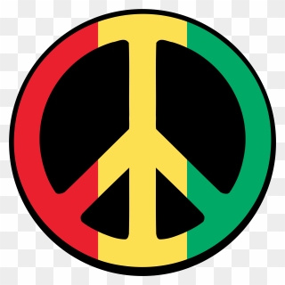 Symbol For Peace - Peace Sign Red Yellow Green Clipart