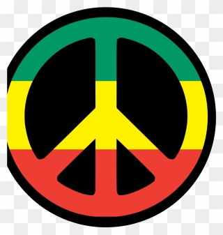 Peace Sign Clipart Cnd Peace Panda Images Clipart Rasta - Logo Bob Marley Png Transparent Png