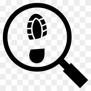 Footprint - Magnifying Glass And Print Clipart