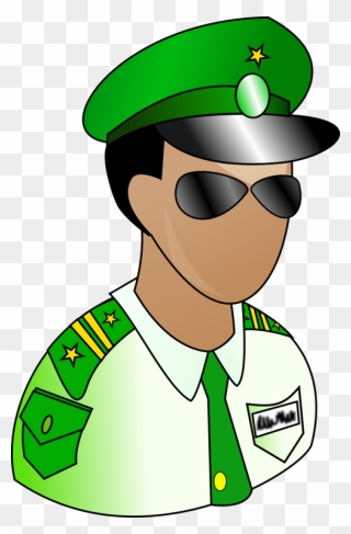 Soldiers Clipart Officer - Male Security Clip Art - Png Download