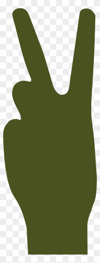 Army Green V Sign Peace Svg Scalable Vector Graphics Clipart