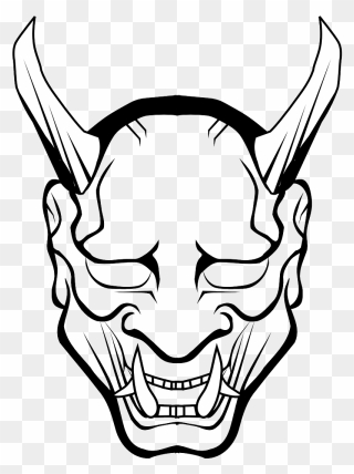 Oni Mask Drawing Clipart