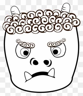 Drawing Japanese Devil Transparent Png Clipart Free - Japanese Oni Drawing